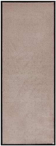 Barbara Becker Fußmatte Touch, Schmutzfangmatte waschbar, für Eingangsbereich Wohnungstür, Fußabstreifer, Türmatte, Grau-Rosa, 67 x 170 cm