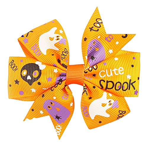 SHUBIAO for Mädchen Zubehör Halloween Schleife geeignet Haarband Clip Knoten Haarspange Gold Haarspangen Haarspangen (Color : B)