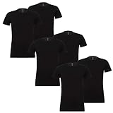 6 er Pack Levis 200SF Crew T-Shirt Men Herren Unterhemd Rundhals, Farbe:884 - Jet Black, Bekleidungsgröße:M
