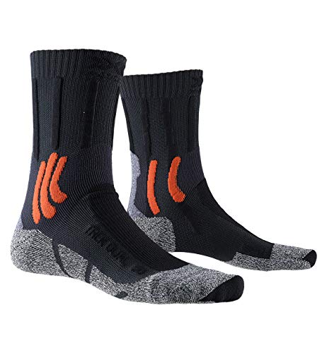 X-Socks Trek Dual Socks, Granite Grey/Bonfire Orange, 39-41