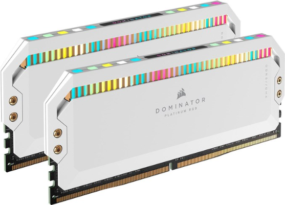 Corsair Dominator Platinum RGB DDR5 32GB (2x16GB) 6200MHz C36 Intel Optimierter Desktop Memory (Onboard Voltage Regulation, Patentierte CORSAIR DHX Kühlung, 12 ultrahelle CAPELLIX RGB LEDs) weiß