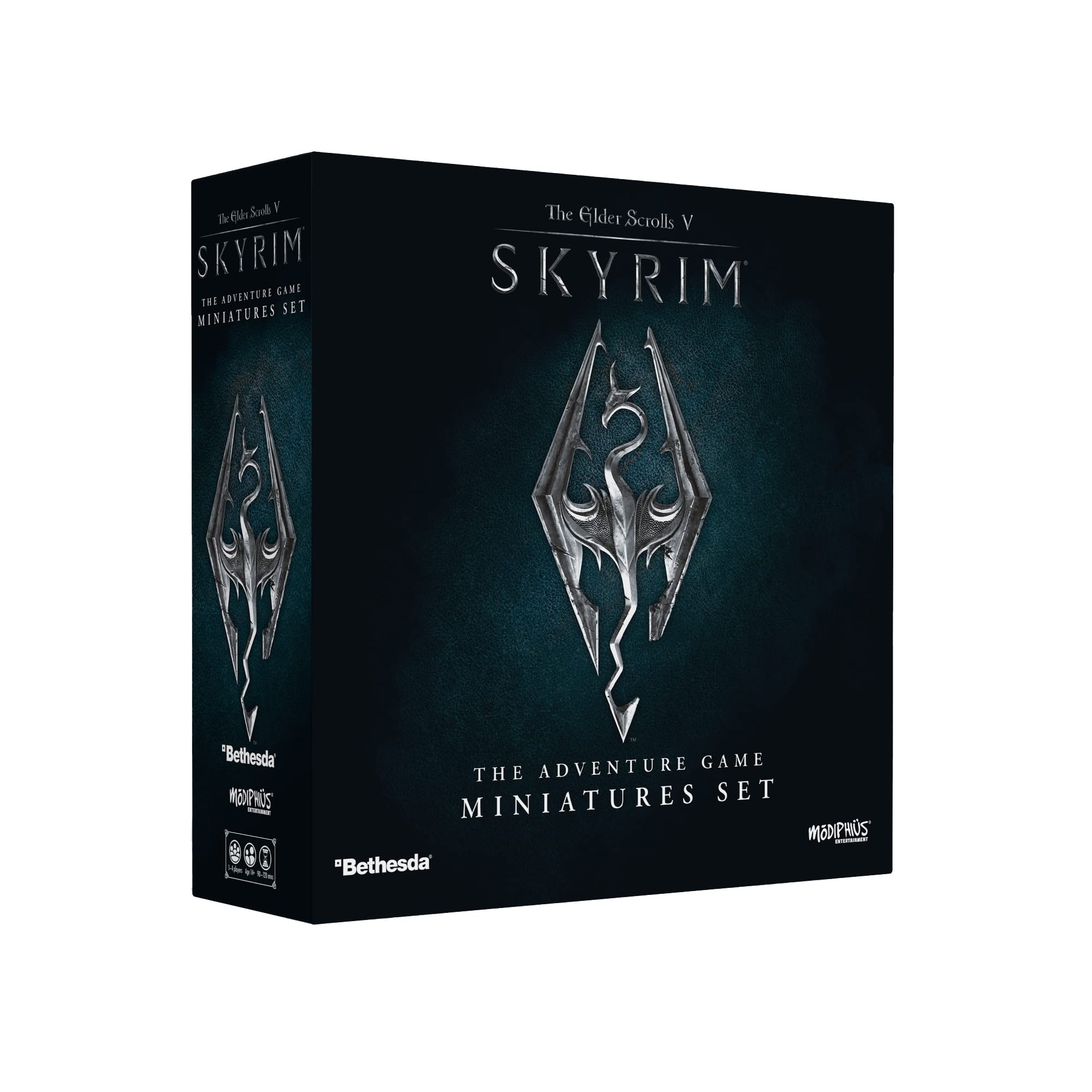 Modiphius The Elder Scrolls: Skyrim – Abenteuer-Brettspiel – Miniaturen-Upgrade-Set | Brettspiel | ab 14 Jahren | 1-4 Spieler | 60-120 Minuten Spieldauer, grau, rot