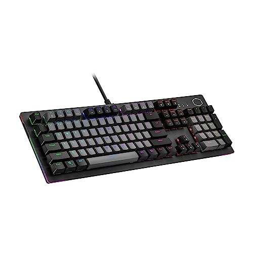 Cooler Master CK352 Gaming-Tastatur in voller Größe, rote Schalter, US-Layout - QWERTY, Space Grau