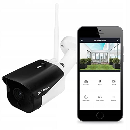 OVERMAX Camspot 4.7 PRO Outdoor-Überwachungskamera, Motion Detection, Human Detection, Wi-Fi, Sichtbarkeit in der Dunkelheit, 2.5K Auflösung, microSD-Kartenslot, OVERMAX Alarm