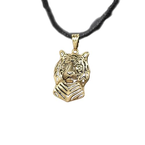TWOMEM Halskette Anhänger Schmuck Tierische Tigerförmige Halsketten Tigerkopf-Anhänger-Halsketten Für Frauen Geburtstag Party Geschenk