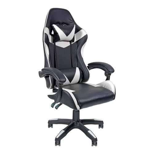 EDM Gaming-Stuhl, Weiß, Schwarz