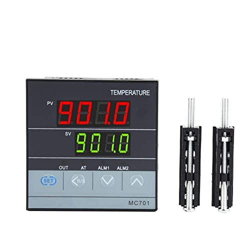 MC701 Digitaler PID Temperaturregler PT100-Sensor K Typ Universaleingang Relais/SSR-Ausgang 85 V-265 V -199°C~1300°C,Thermostat
