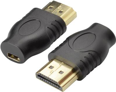 SpeaKa Professional HDMI Adapter [1x HDMI-Stecker - 1x HDMI-Buchse D Micro] Schwarz (SP-7869748)
