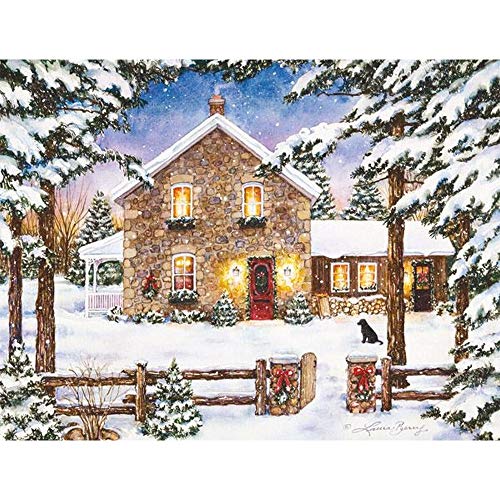 Lang - Weihnachtskarten Nestled in the Pines, in Box, Kunstwerk von Laura Berry – 18 Karten, 19 Umschläge – 13,7 x 17,5 cm