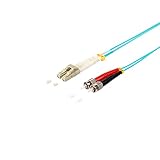 S-Conn 77942/3 Multimode-LWL-Duplex Patchkabel "LC/ST 50/125µ, OM3", 2m aqua