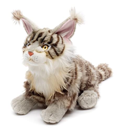 Uni-Toys - Main Coon grau - 35 cm (Länge) - Katze, Haustier- Plüschtier, Kuscheltier