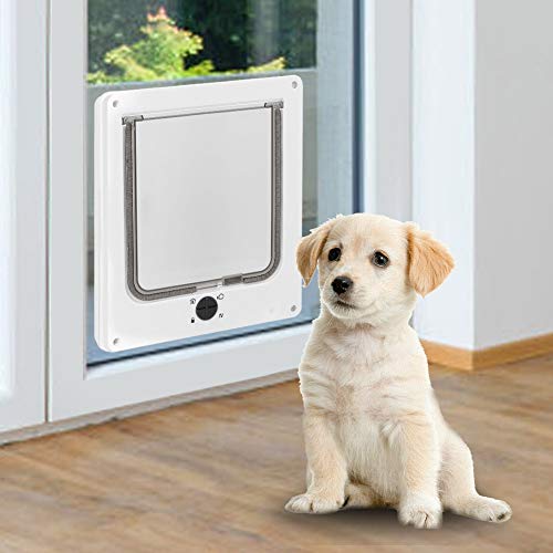 Sorand Komfortable Tür für Haustiere, flexibel, langlebig, klappbare Tür für Haustiere, für Katzen, Haustiere, für Haustiere (weiß)