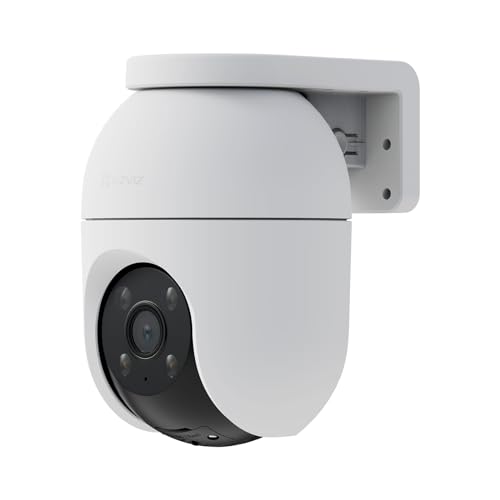 EZVIZ 4MP PTZ Überwachungskamera Aussen, WLAN IP Kamera Outdoor mit Personen-/Fahrzeugerkennung, Zwei-Wege-Audio, Automatischer Verfolgung und Vollfarb-Nachtsicht, Wetterfestes Design, C8c 2K+