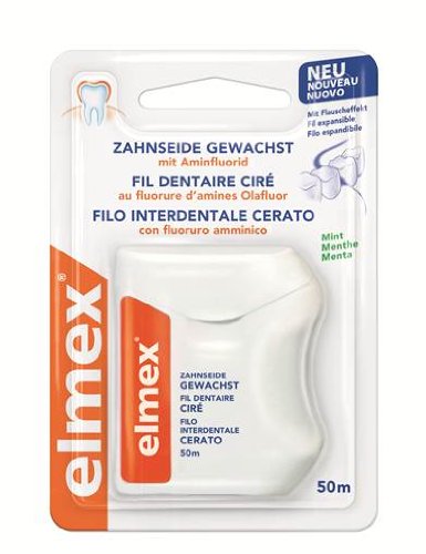 elmex Zahnseide gewachst, 6er Pack (6 x 50 m)
