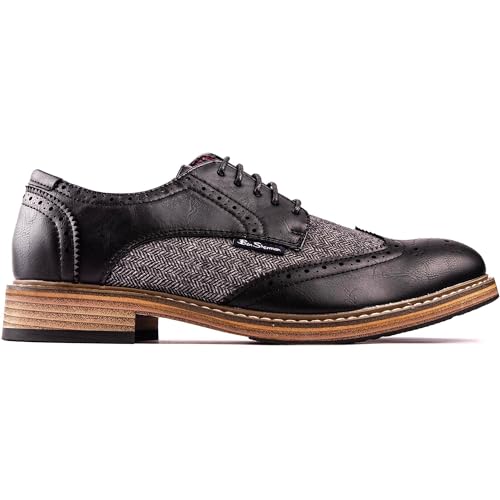 Ben Sherman Herren Triumph Brogue-Schuhe Schuhe Schwarz 43 EU