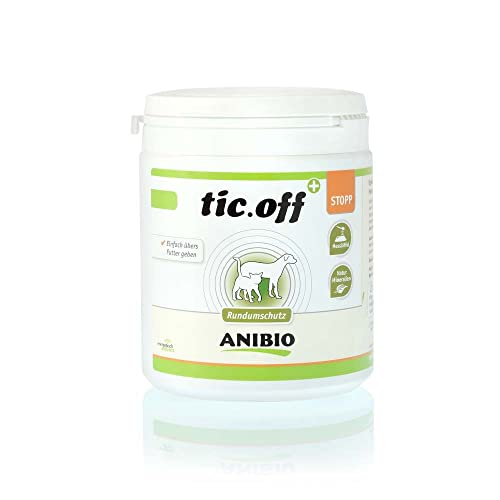 Anibio Tic-Off 400g tic.Off - gegen Zecken und Flöhe - natürlicher Floh und Zeckenschutz - Ungeziefer Schutz für Hunde und Katzen