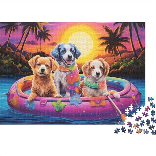 Doggy Water Party Puzzles Für Erwachsene 1000 Teile Puzzles Für Erwachsene Puzzles 1000 Teile Für Erwachsene Anspruchsvolles Spiel Ungelöstes Puzzle 1000pcs (75x50cm)