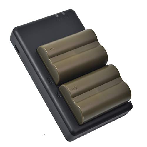 DSTE 2-Stück Ersatzakku Set BP-511 Batterie + Dual-Ladegerät USB kompatibel mit Canon PowerShot G1 PowerShot G2 PowerShot G3 PowerShot G5