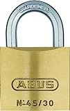 ABUS Vorhängeschloss 45/30 aus Messing - 4er Set - mit Präzisions-Stiftzylinder mit Pilzkopfstiften - 11823 - ABUS-Sicherheitslevel 3 - Messingfarben