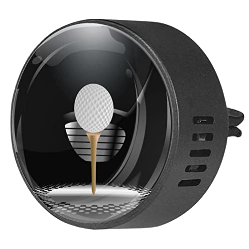 Quniao Golfball auf Tee mit Schläger im Scheinwerfer, 2 Stück, benutzerdefinierte Auto-Aromatherapie, Lufterfrischer, Diffusor, Auto, Diffusor, Lüftungsschlitz, für Auto, Büro, Küche