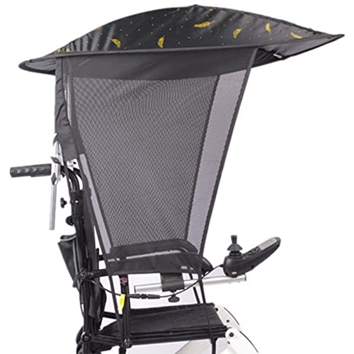 SXFYHXY Rollstuhl-Markisen-Regenschirm, Sonnenschutz-Regenschutz, Regenfester UV-beständiger Schutz, Rollstuhl-Faltdach-Schirmständer Für Die Meisten Rollstühle, Gehhilfen, Rollatoren