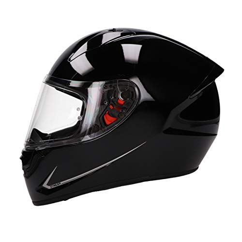 MT Stinger Integralhelm matt schwarz | Roller/Motorrad Helm Klapphelm 2mm Vizier kratzfest | inkl. eingebaute Lautsprechertaschen und kostenloser Helmmütze (schwarz, XL)