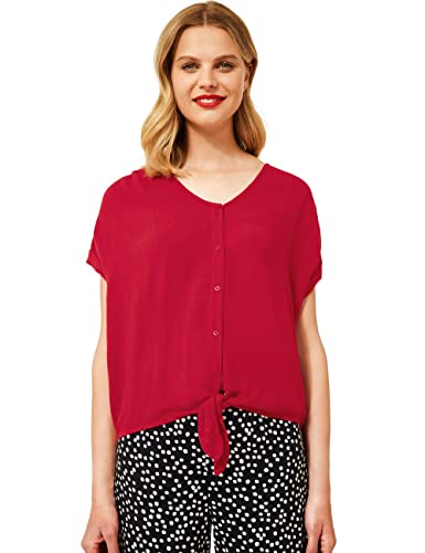 Street One Damen A343265 Viskosebluse, Cherry red, 42