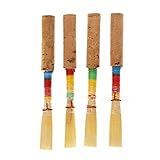 Bnineteenteam 4 Stücke Oboe Blätter Medium Weichheit Oboe Blätter Kork Reed Wind Instrument Ersatzteile mit Kunststoff Aufbewahrungsbox