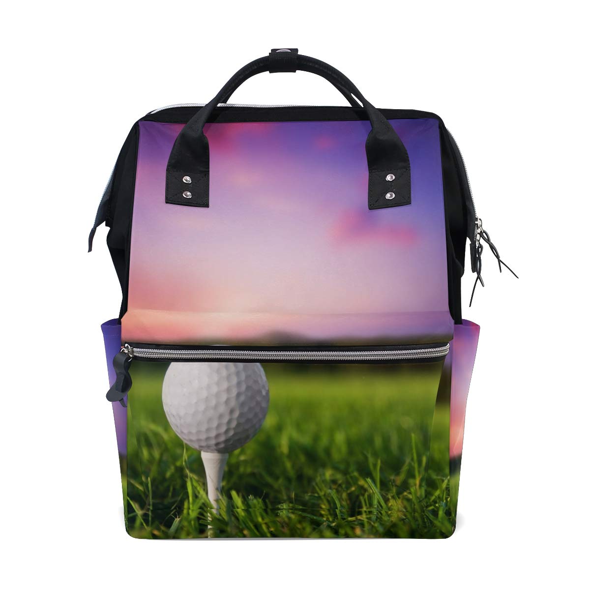 Wowprint Wickeltasche für Golfball, Sport, mit großer Kapazität, Organizer, multifunktionaler Reiserucksack für Babypflege