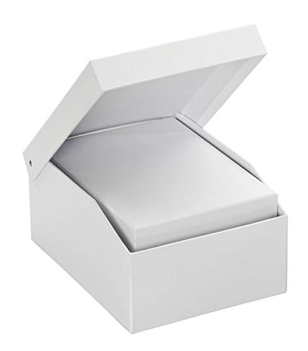 folia 3311 - Pappschachteln "Karteikästchen" 3 Stück in 3 verschiedenen Größen, in weiß, ideal zum Bekleben, Bemalen und Verzieren
