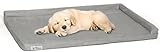 PetFusion Puppy Wahl Hundekäfig Bett 89 cm mit wasserdicht festem Schaumstoff Einsatz & herausnehmbar (89 x 56 cm) Bezug waschbar. Komfortabel Microsuede und tragbar Griff