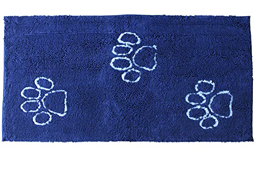 Dog Gone Smart Dirty Dog Fußmatte aus Mikrofaser, super saugfähig, maschinenwaschbar mit Rutschfester Unterseite, XL, Bermuda Blue