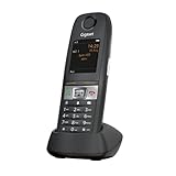 Gigaset E630HX - DECT-Mobilteil mit Ladeschale - Fritzbox-kompatibel - Schnurloses Telefon für Router und DECT-Basis – stossfest, staubresistent, wasserabweisend nach IP65, schwarz