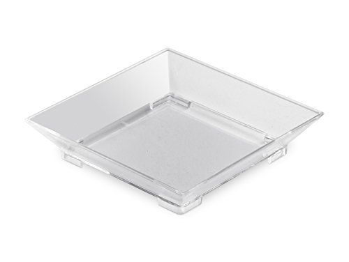 GUILLIN kare60 C Karton 511508-Quadratische Form, Kunststoff, transparent, 6 x 6 x 1,4 cm