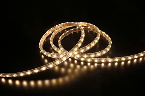 LEDZEIT - Profi Serie - LED Licht Streifen 10m, Außen und Innen. Licht Strip, Lichtband, Warmweiß, 60LED/M, SMD2835, IP65, Dimmbar, Erweiterbar, Flexibel, Biegsam, für Treppe, Wand, Decke