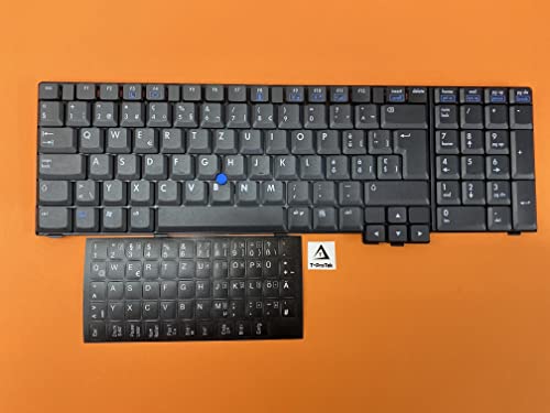 THT Protek Tastatur Keyboard + Maus-Stick mit Deutsche Aufkleber Kompatibel für HP Compaq nx9440