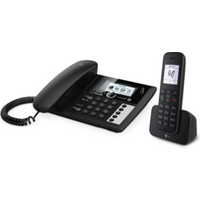 Telekom Sinus PA 207 Plus 1 - Analoges/DECT-Telefon - Drahtgebundenes & drahtloses Handgerät - Freisprecheinrichtung - 150 Eintragungen - Anrufer-Identifikation - Schwarz (40753987)