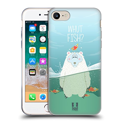 Head Case Designs Eisbär Witzeleien Tiere Soft Gel Handyhülle Hülle kompatibel mit Apple iPhone 7/8 / SE 2020 & 2022
