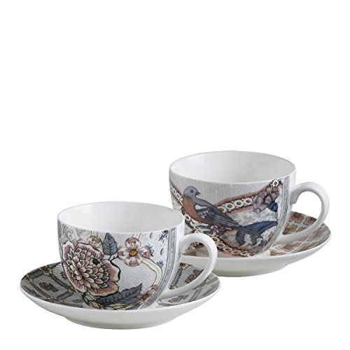 Mathilde M Set mit zwei Teetassen und Untertassen Madame de Pompadour