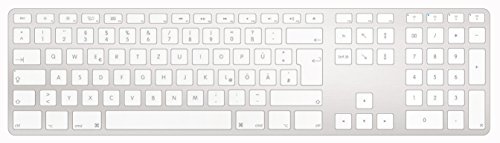 JENIMAGE FK418BTSQ-UK Wireless Aluminium Tastatur (UK Layout) Silber
