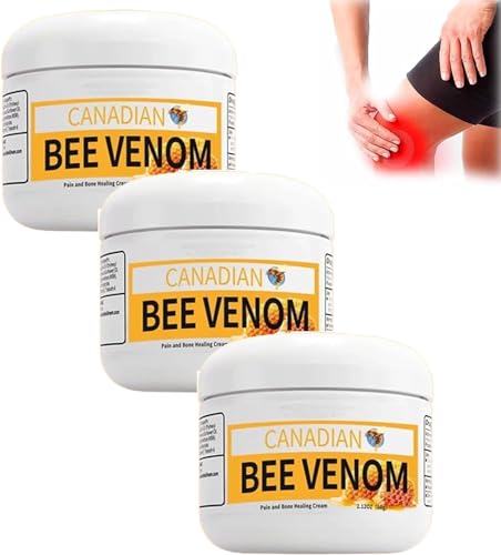 3PCS Bostore Canadian Bee Venom Alleviating Bone Pain, Cvreoz Australian Honey Bee Cream, New Zealand Bee Venom Joint Relief Cream Joint Relief Gel Pain Relief Cream