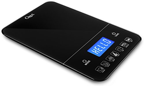 Ozeri ZK19 Touch III 10 kg Digitale Küchenwaage mit Kalorienzähler 10 kg Schwarz