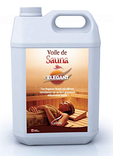 Camylle - Voile de Sauna L'Elégant - Ausgezeichneten Sauna-Aufguss aus Hochwertigen und Naturreinen Ätherischen Ölen - Blumig mit ein subtiler Duft von verführerischem Aroma und mit diskret sinnlichem Ambergrund - 5000ml