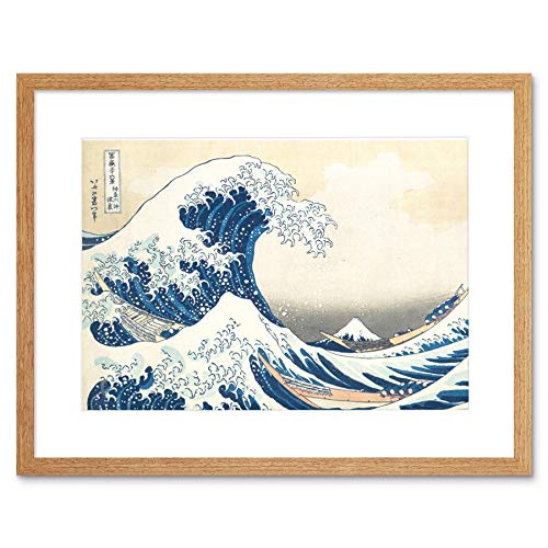 Hokusai Great Wave Off Kanagawa Framed Wall Art Print Großartig Wand