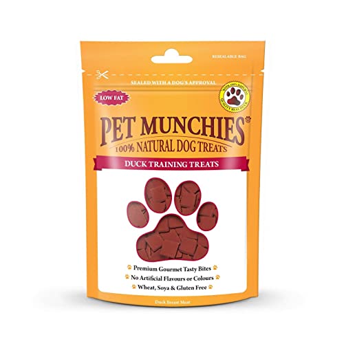 PET MUNCHIES Hundetrainingsleckerlis mit Entengeschmack, Packung mit 8 Stück