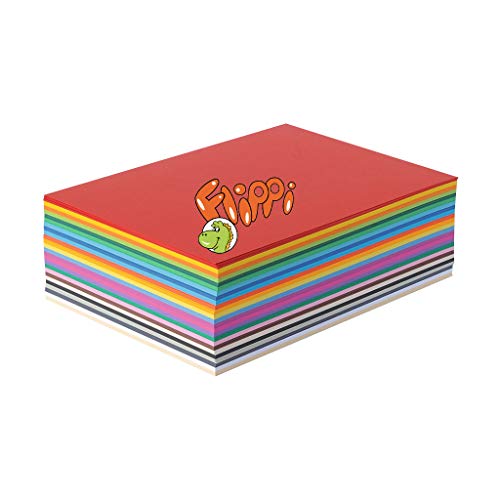 Flippi Fotokarton, DIN A4, 300g/qm | Wiemann Lehrmittel (250 Blatt in 25 verschiedenen Farben)