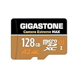 [5 Jahre kostenlose Datenwiederherstellung] GIGASTONE 128 GB Micro SD-Karte, Kamera Extreme MAX, bis zu 160/100 MB/s, MicroSDXC-Speicherkarte für DJI, Gopro, Insta360, Dashcam, 4K Video, UHS-I A2 V30