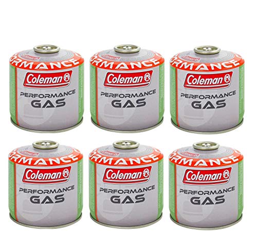 ALTIGASI 6 Stück – Kartusche Gas Coleman C300 Performance A Gewinde mit 240 g Gas (Mix BUTANO/PROPANO) für alle Produkte Coleman mit Schraubverbindung