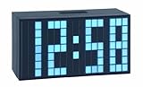 TFA Dostmann Time Block digitaler Wecker, 98.1082.02, mit LED-Leuchtziffern, drei Helligkeitstufen, 6 x 16 x 8,4 cm, schwarz, Kunststoff