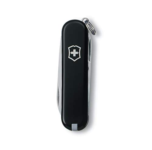 Victorinox Classic SD Taschenmesser, 7 Funktionen, Klinge, Schere, Nagelfeile, schwarz